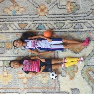 Barbie Dolls - Soccer and Basketball Players